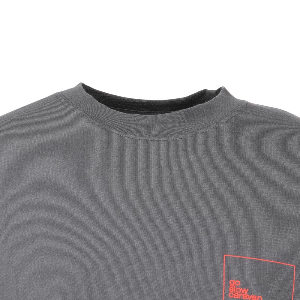 ゴースローキャラバン（GOSLOWCARAVAN）（メンズ）スクエアロゴ バックプリント 長袖Tシャツ 351902 BLK