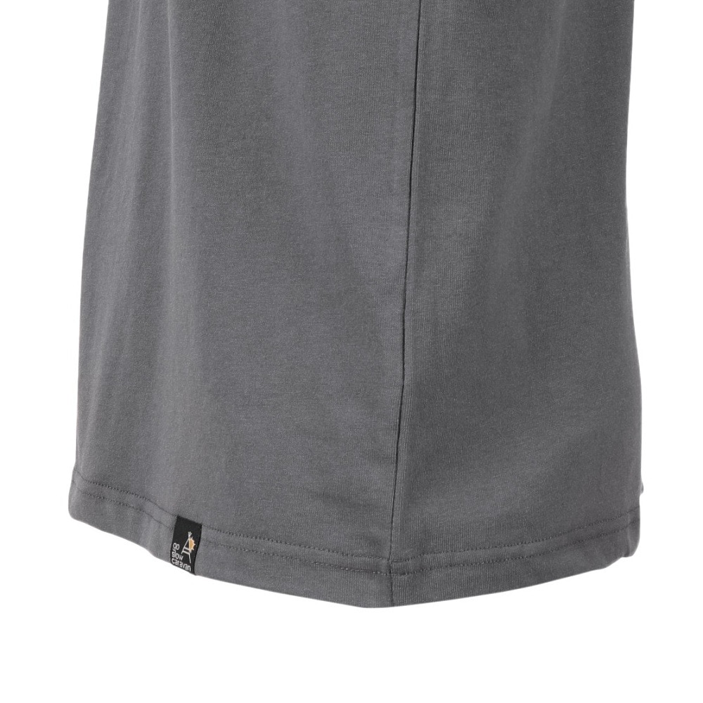 ゴースローキャラバン（GOSLOWCARAVAN）（メンズ）スクエアロゴ バックプリント 長袖Tシャツ 351902 BLK