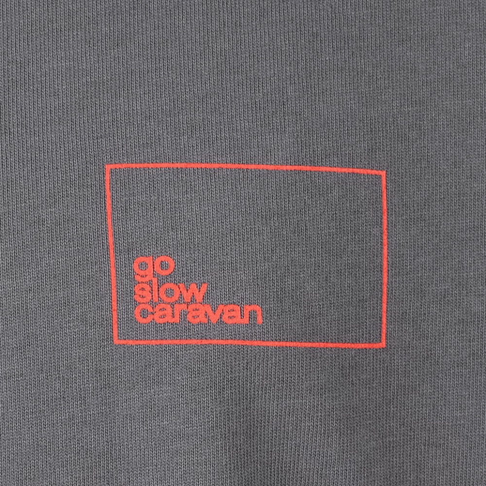 ゴースローキャラバン（GOSLOWCARAVAN）（メンズ）スクエアロゴ バックプリント 長袖Tシャツ 351902 BLK