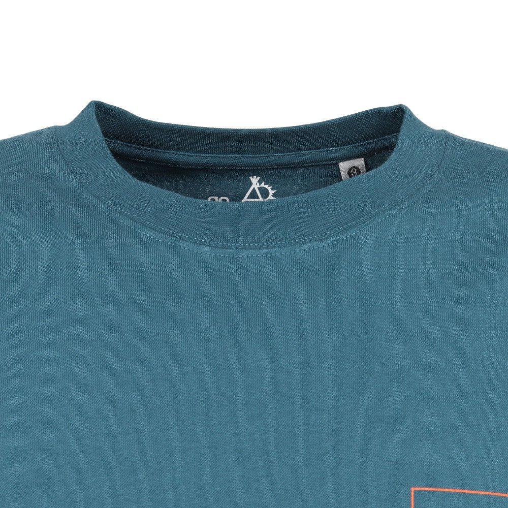 ゴースローキャラバン（GOSLOWCARAVAN）（メンズ）USA/C スクエア ロゴ バックプリント 長袖Tシャツ 351902 GRN
