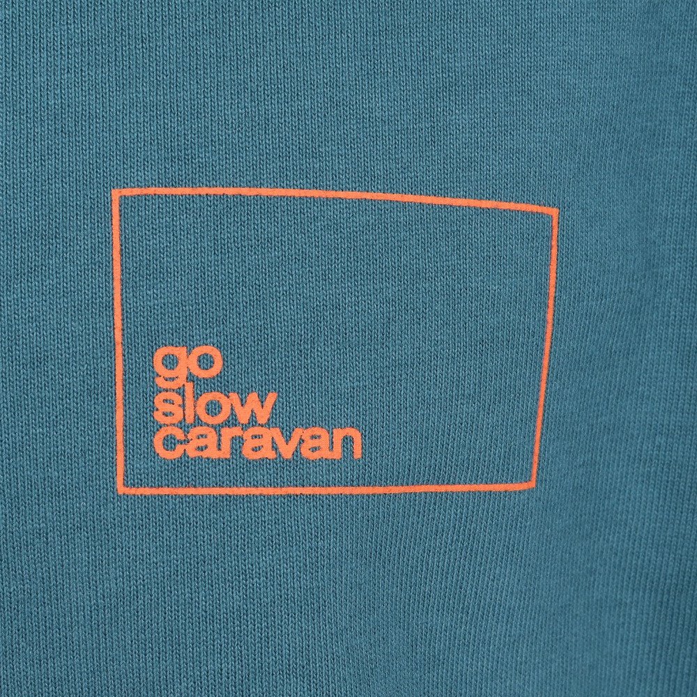 ゴースローキャラバン（GOSLOWCARAVAN）（メンズ）USA/C スクエア ロゴ バックプリント 長袖Tシャツ 351902 GRN