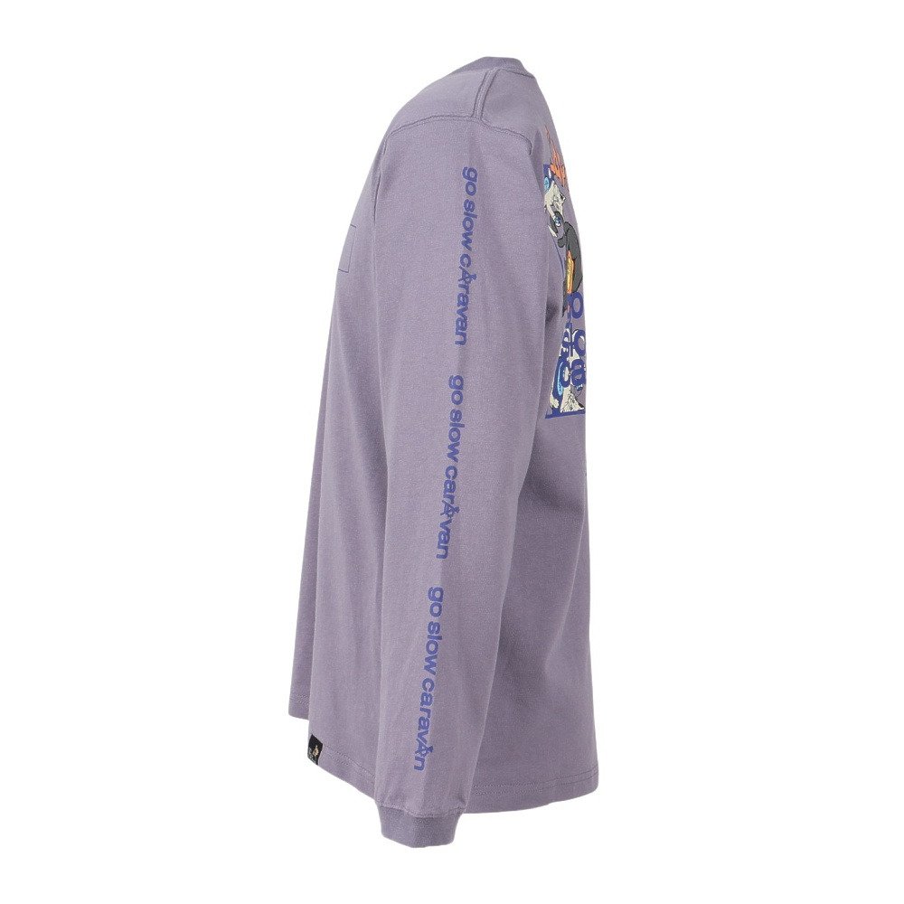 ゴースローキャラバン（GOSLOWCARAVAN）（メンズ）スクエアロゴ バックプリント 長袖Tシャツ 351902 LDR