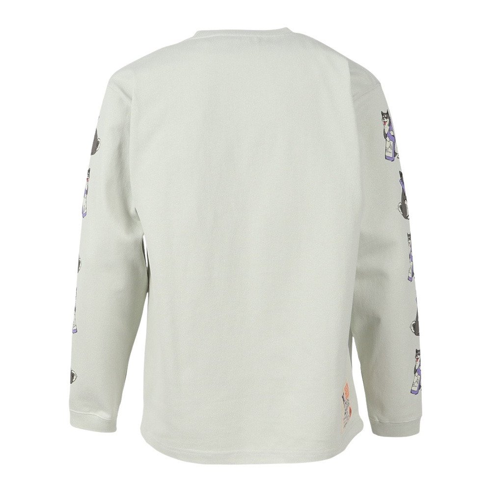 ゴースローキャラバン（GOSLOWCARAVAN）（メンズ、レディース）柴犬と晩酌 長袖Tシャツ 351907 GRY