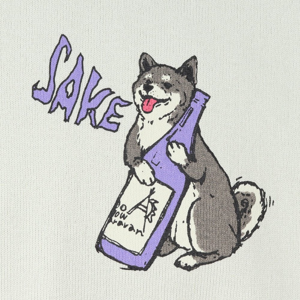 ゴースローキャラバン（GOSLOWCARAVAN）（メンズ、レディース）柴犬と晩酌 長袖Tシャツ 351907 GRY