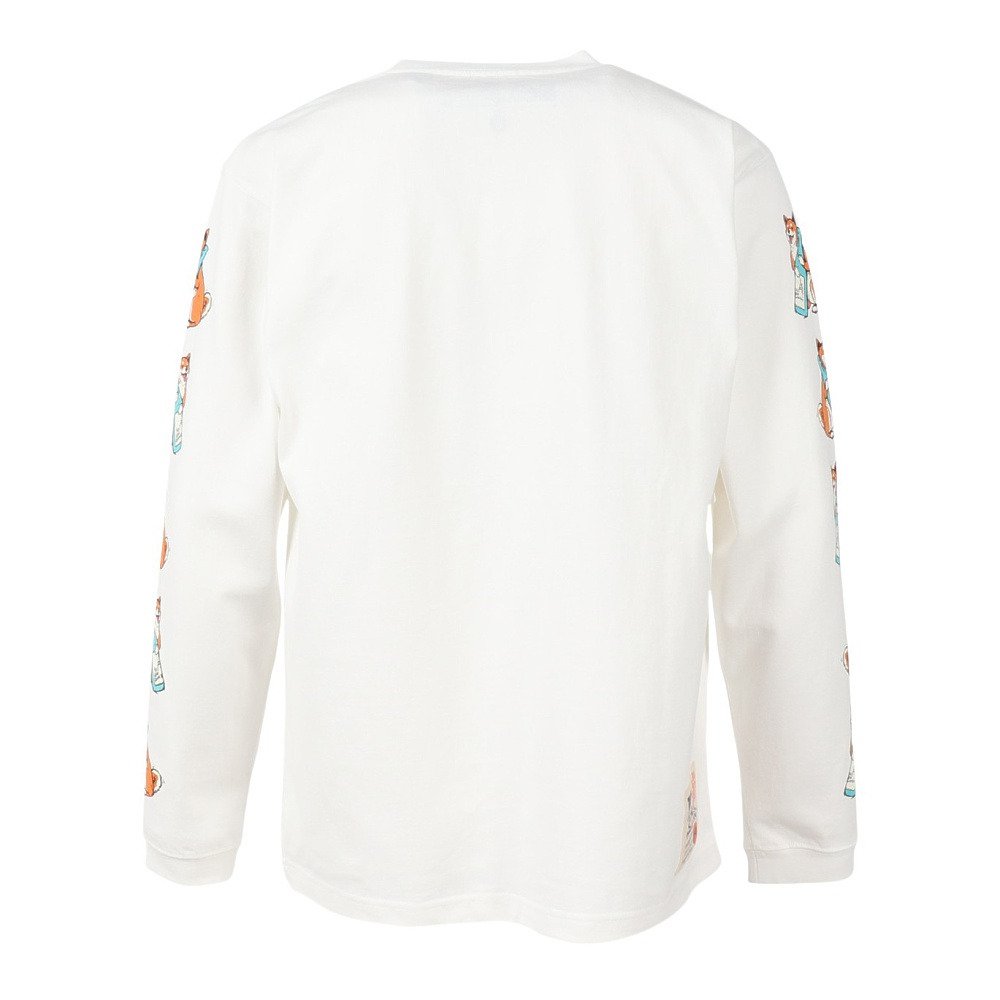 ゴースローキャラバン（GOSLOWCARAVAN）（メンズ、レディース）柴犬と晩酌 長袖Tシャツ 351907 WHT