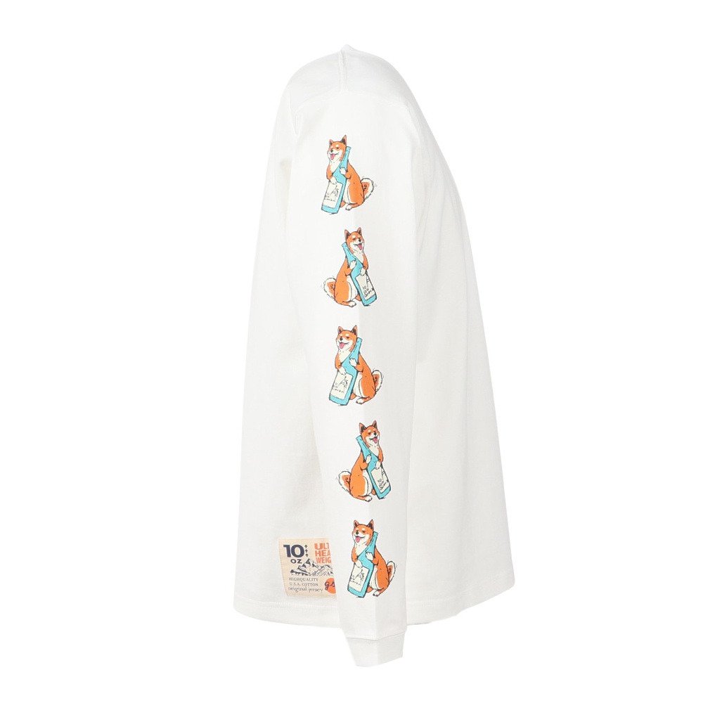 ゴースローキャラバン（GOSLOWCARAVAN）（メンズ、レディース）柴犬と晩酌 長袖Tシャツ 351907 WHT