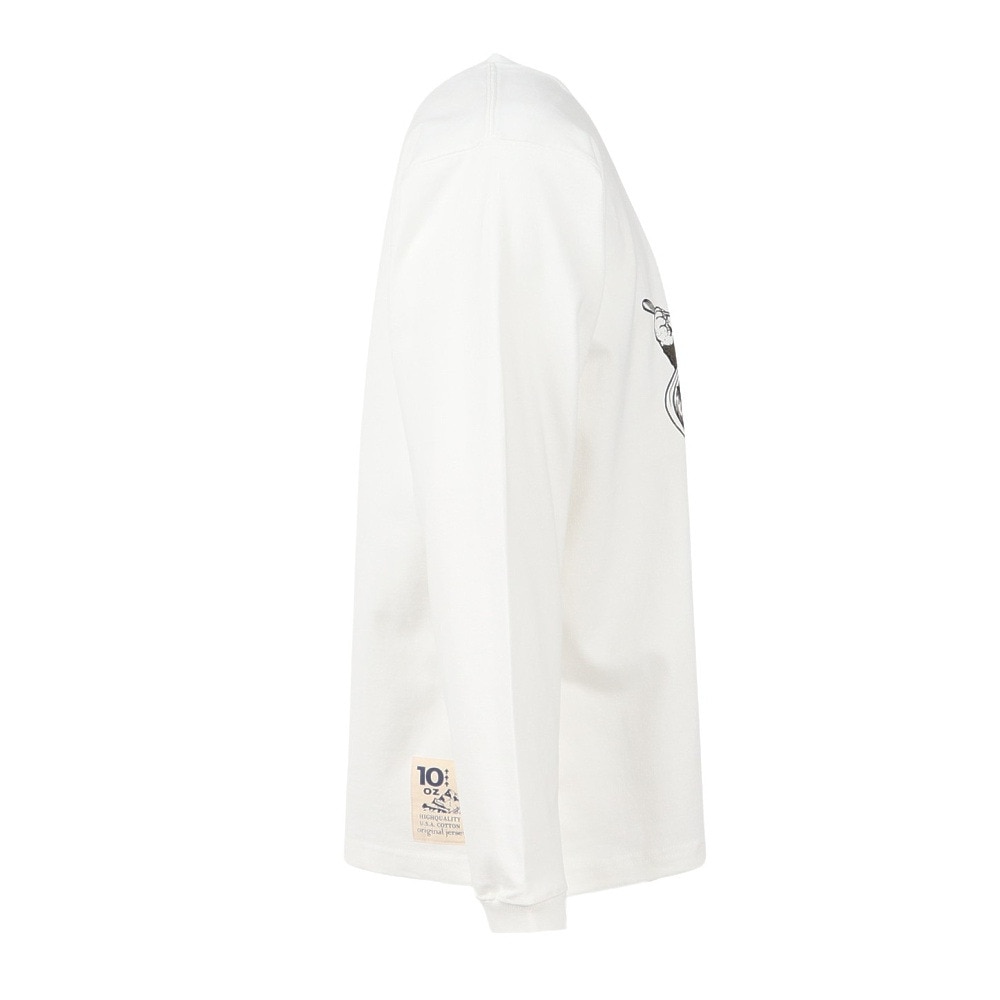 ゴースローキャラバン（GOSLOWCARAVAN）（メンズ、レディース）ナポリタン猫 長袖Tシャツ 351909 WHT