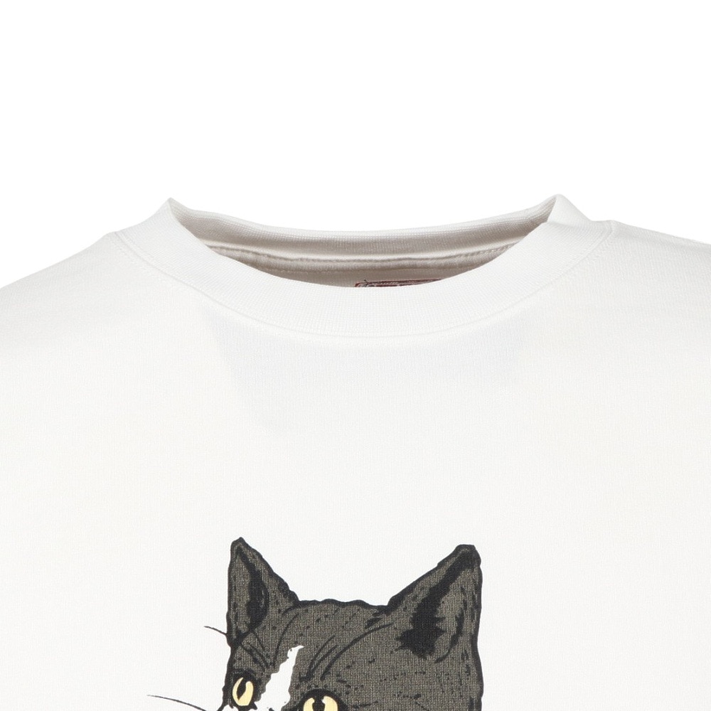 ゴースローキャラバン（GOSLOWCARAVAN）（メンズ、レディース）ナポリタン猫 長袖Tシャツ 351909 WHT