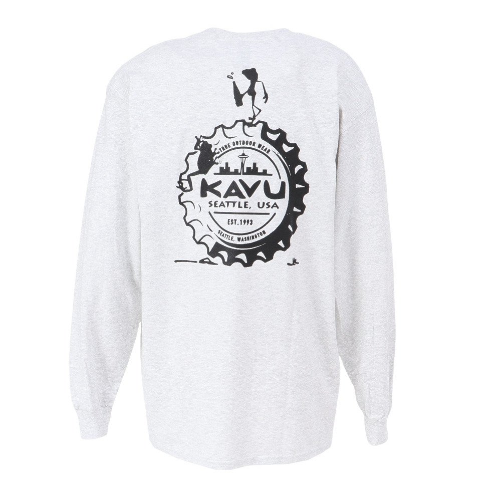 KAVU（KAVU）（メンズ）ロングスリーブクラウンフロッグ Tシャツ 19822330アッシュ
