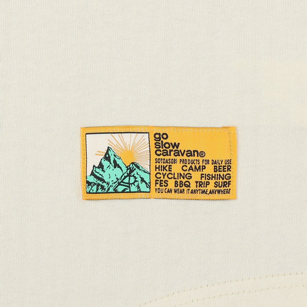 ゴースローキャラバン（GOSLOWCARAVAN）（メンズ）USAコットン 色々刺繍 8分袖 ベースボール Tシャツ ブラックバス 361905 LVD