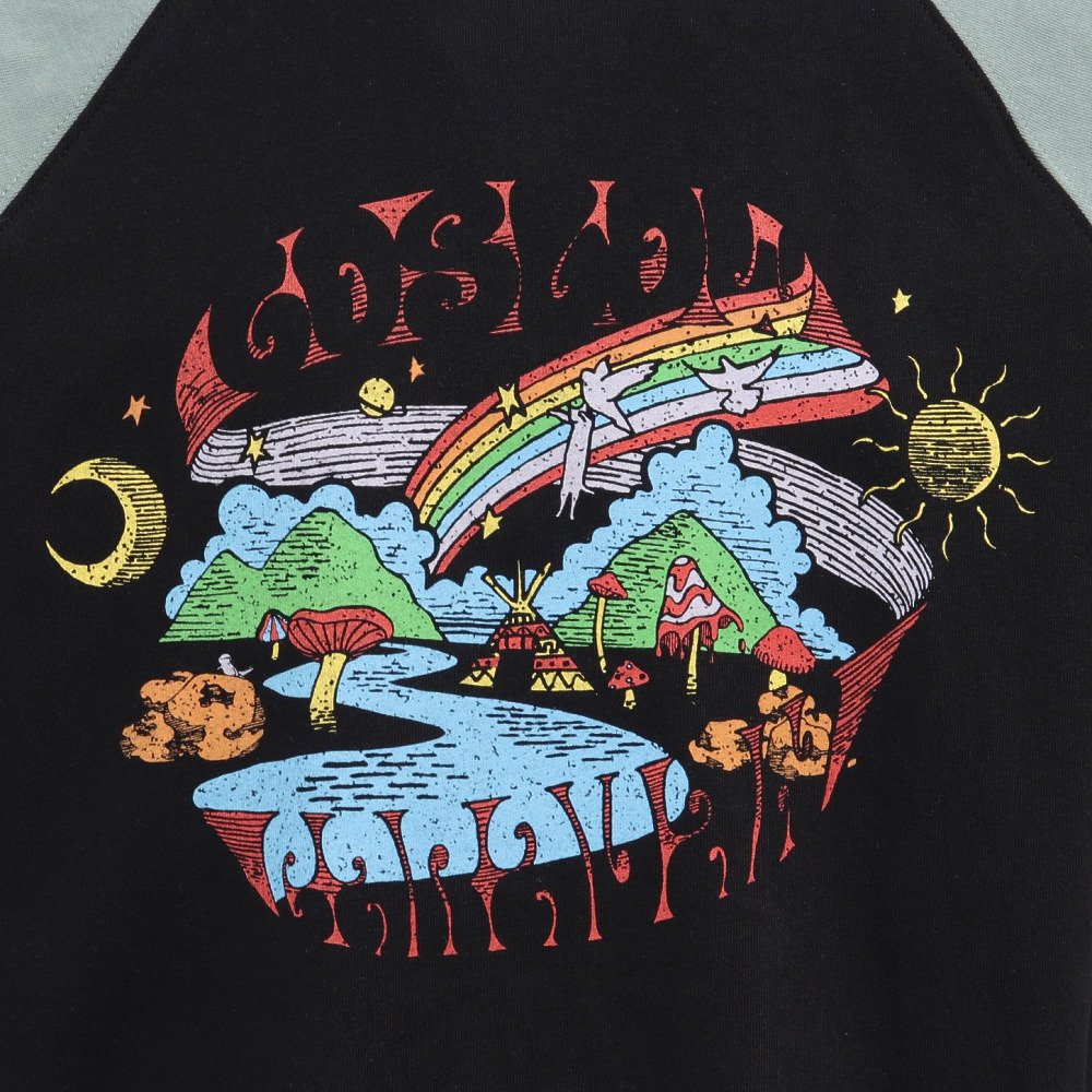ゴースローキャラバン（GOSLOWCARAVAN）（メンズ）USAコットン gscWORLD 8分袖 ベースボール Tシャツ 361906 GRN