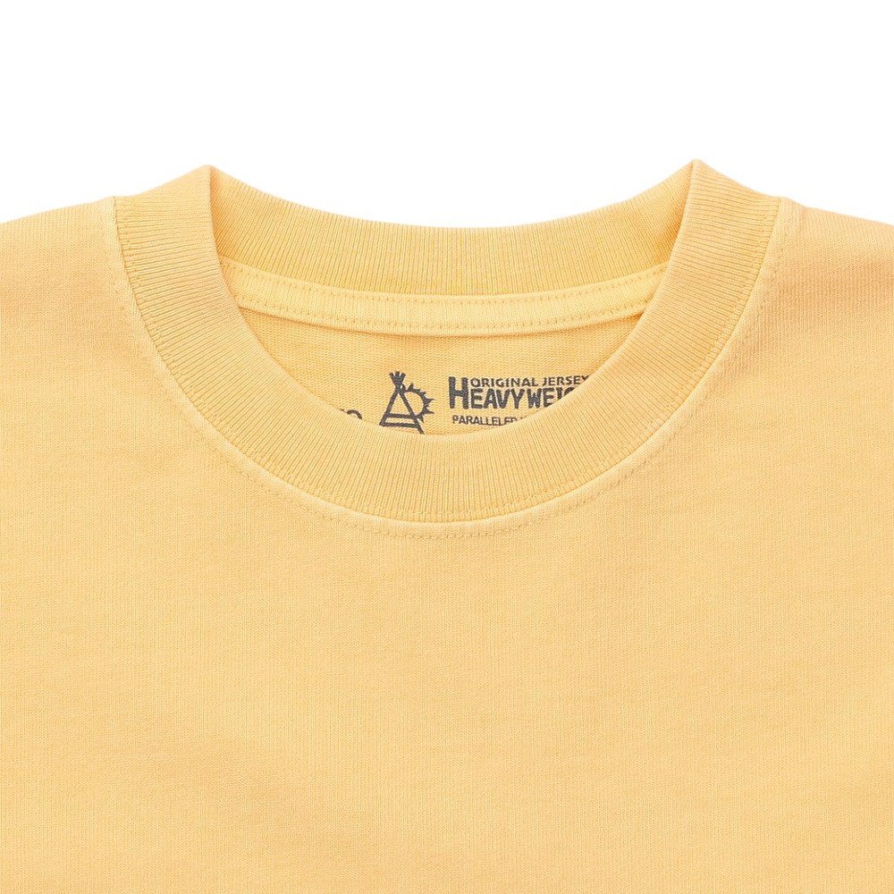 ゴースローキャラバン（GOSLOWCARAVAN）（メンズ）三本引き揃え ヘビー天竺 ケミカル ワイド9分丈 半袖Tシャツ 362608 YEL