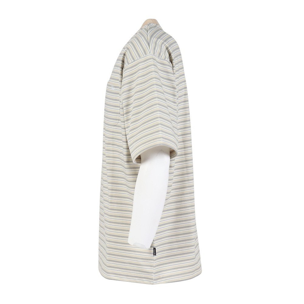 ポーラー（POLER）（メンズ）クールタッチ 90s STRIPE 半袖Tシャツ 261MCV0047-BEG