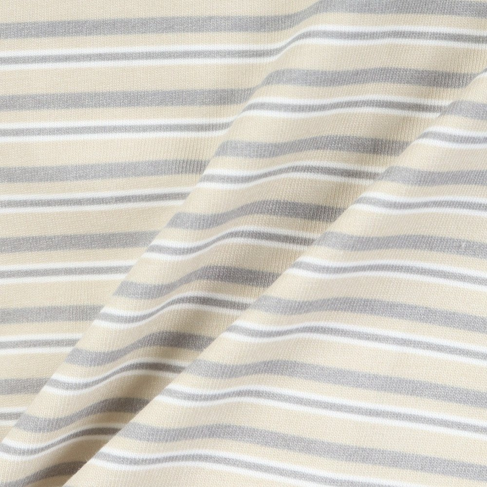 ポーラー（POLER）（メンズ）クールタッチ 90s STRIPE 半袖Tシャツ 261MCV0047-BEG