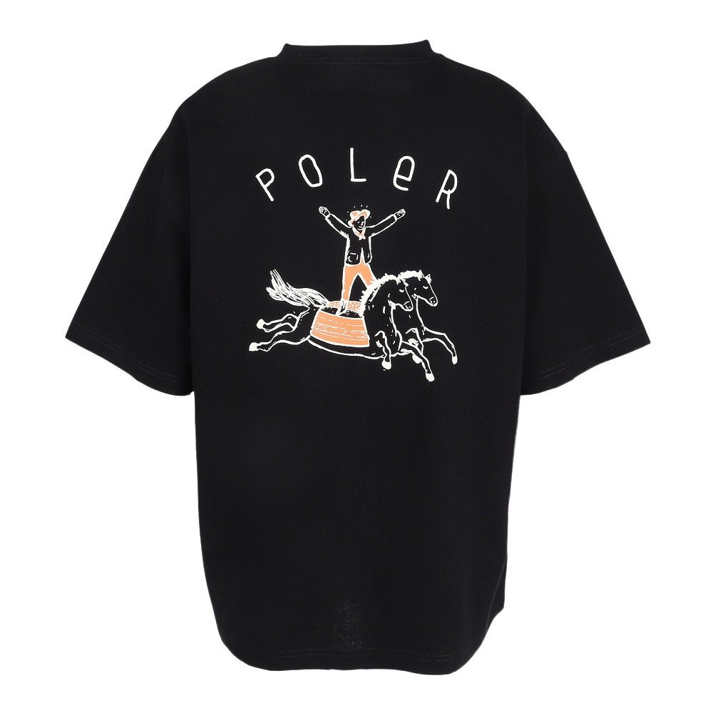 ポーラー（POLER）（メンズ）HORSE リラックス フィット Tシャツ 半袖 261MCV0061-BLK