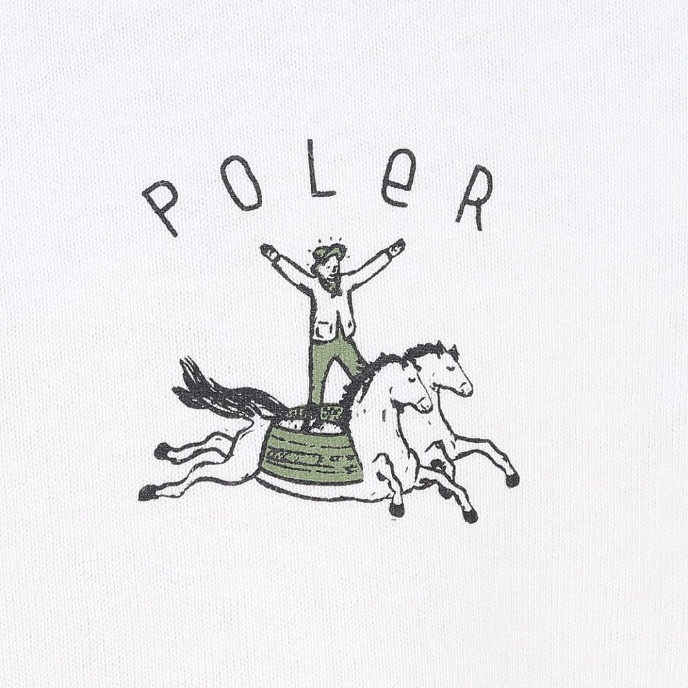 ポーラー（POLER）（メンズ）HORSE リラックス フィット Tシャツ 半袖 261MCV0061-WHT
