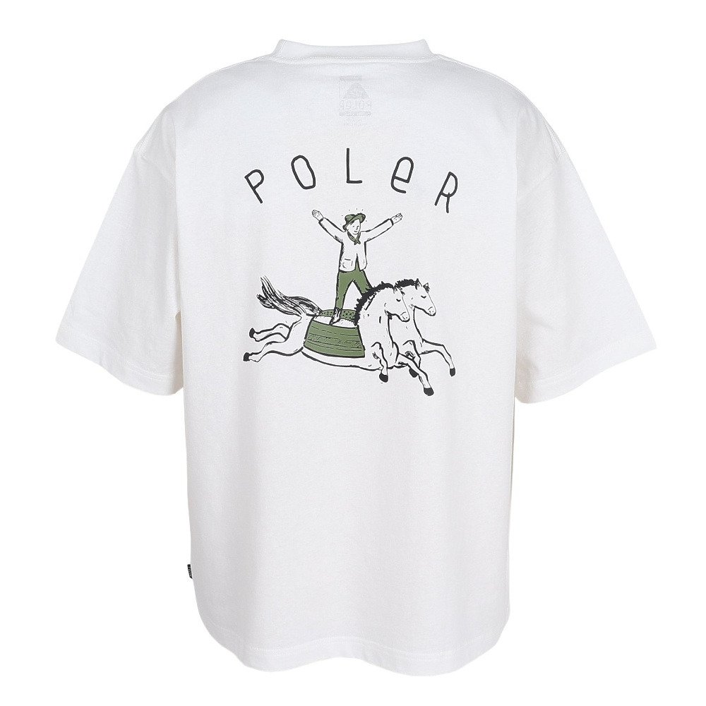 ポーラー（POLER）（メンズ）HORSE リラックス フィット Tシャツ 半袖 261MCV0061-WHT