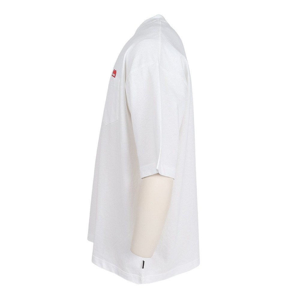 ポーラー（POLER）（メンズ）FURRY ハート リラックスフィット ポケット Tシャツ 半袖 261MCV0065-WHT