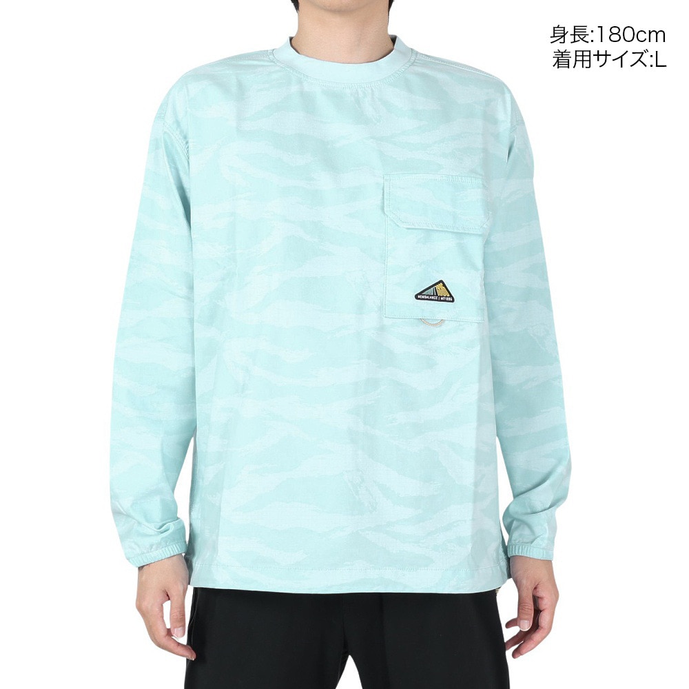 ニューバランス（new balance）（メンズ）長袖シャツ MT1996 ロングスリーブプルオーバー AMT35010-BB1 ブルー
