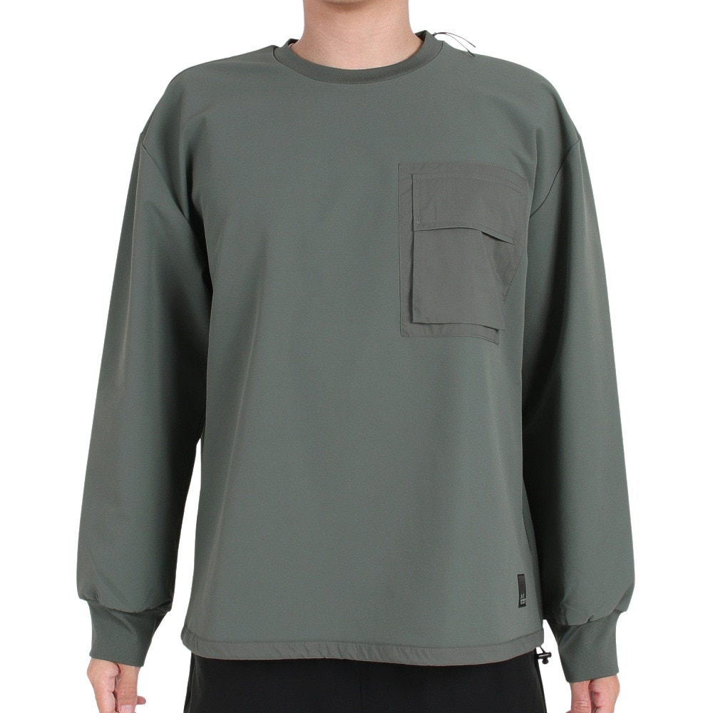 ジャックウルフスキン（JackWolfskin）（メンズ）長袖シャツ カットソー ASIA WANDERMOOD プルオーバー 5031921-4136 カーキ