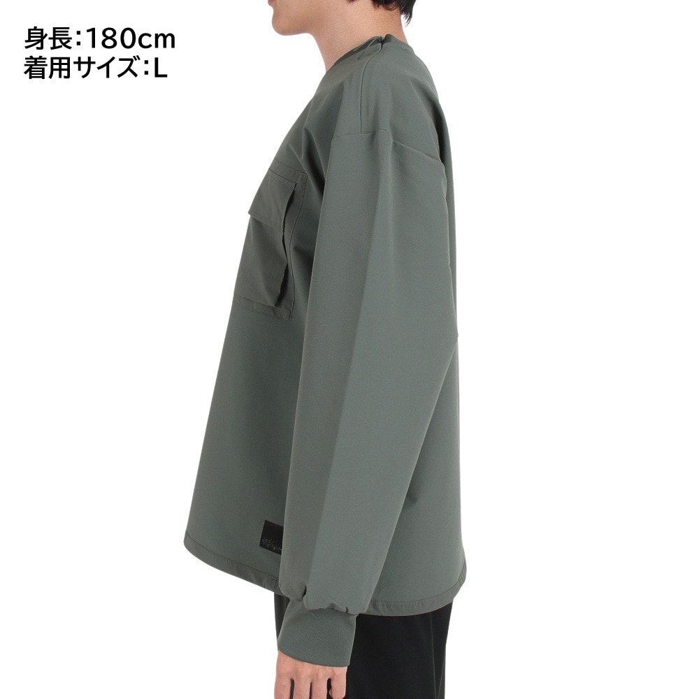 ジャックウルフスキン（JackWolfskin）（メンズ）長袖シャツ カットソー ASIA WANDERMOOD プルオーバー 5031921-4136 カーキ