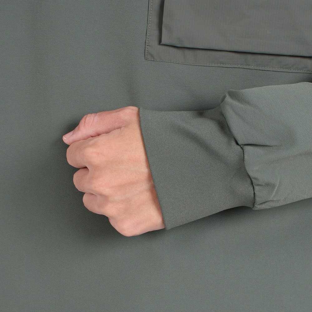 ジャックウルフスキン（JackWolfskin）（メンズ）長袖シャツ カットソー ASIA WANDERMOOD プルオーバー 5031921-4136 カーキ