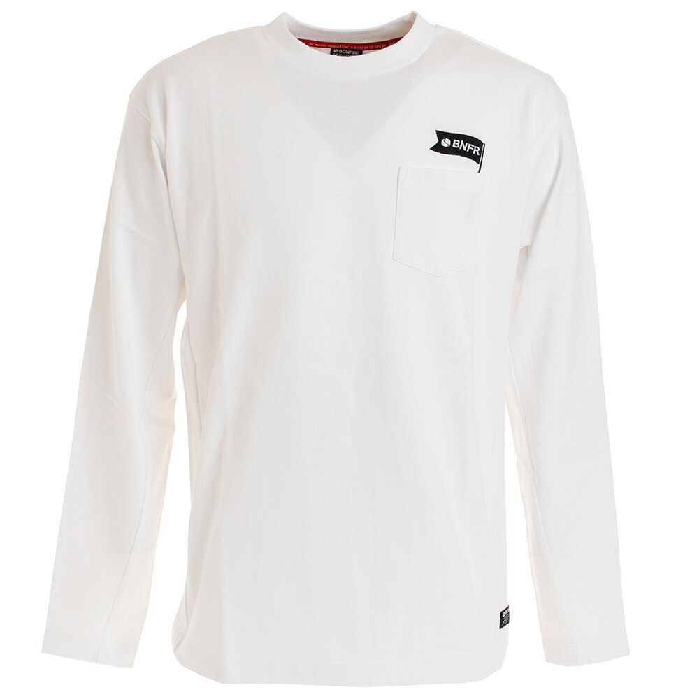  Tシャツ メンズ 長袖 ポケット付き 50BNF10FMP2070 WHT