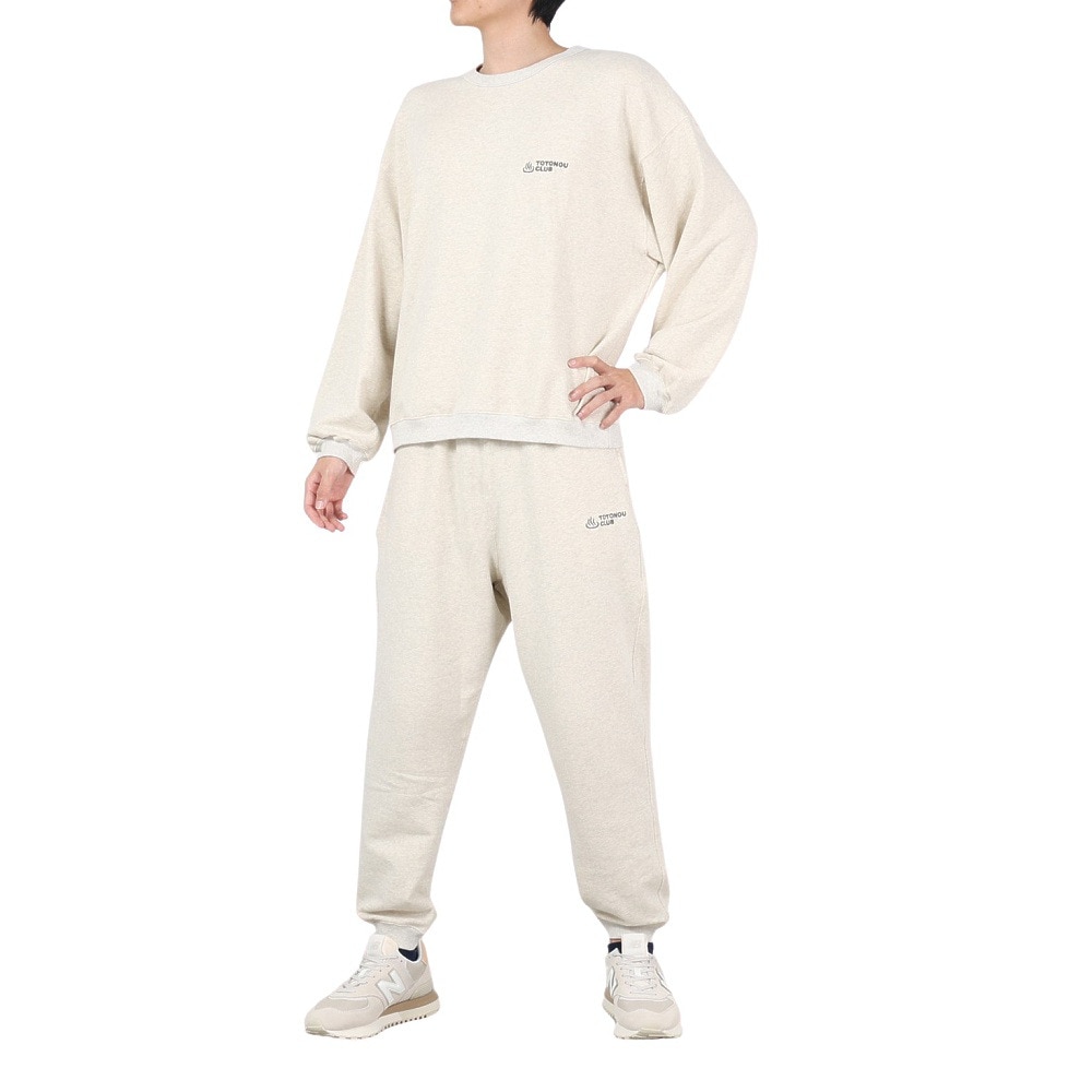 クリフメイヤー（KRIFF MAYER）（メンズ）スウェット 上下セット ストレッチ裏毛 TOTONOU CLUB サウナセットアップ 2337815-23:OATMEAL ホワイト 手ぬぐい付