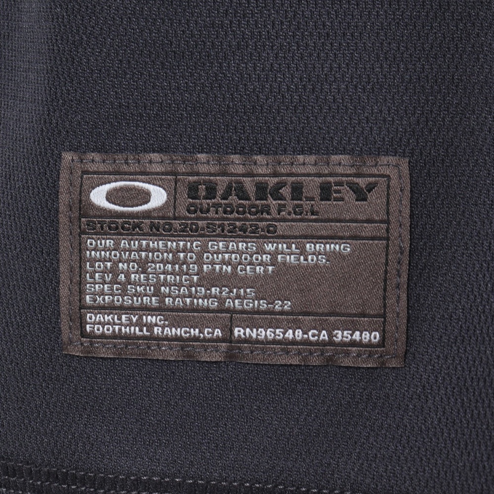 オークリー（OAKLEY）（メンズ）長袖 ロンT FGL TACTICAL LS Tee 5.7 FOA408258-01N 速乾 UVカット