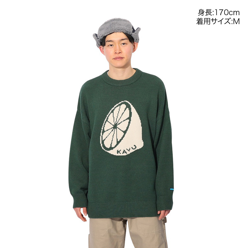 カブー（KAVU）（メンズ）レモンニット 19821917 グリーン