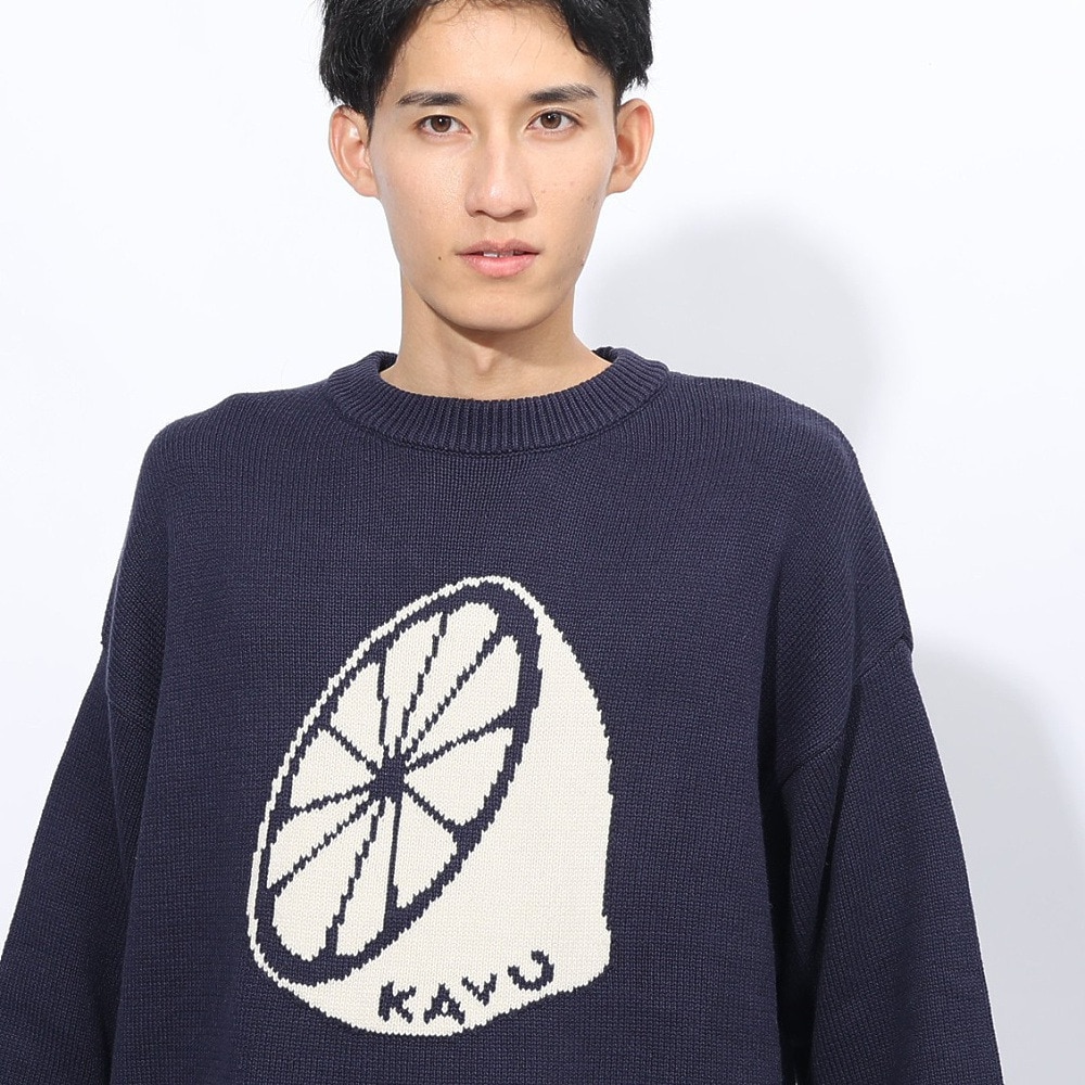カブー（KAVU）（メンズ）レモンニットセーター 19821917 ネイビー