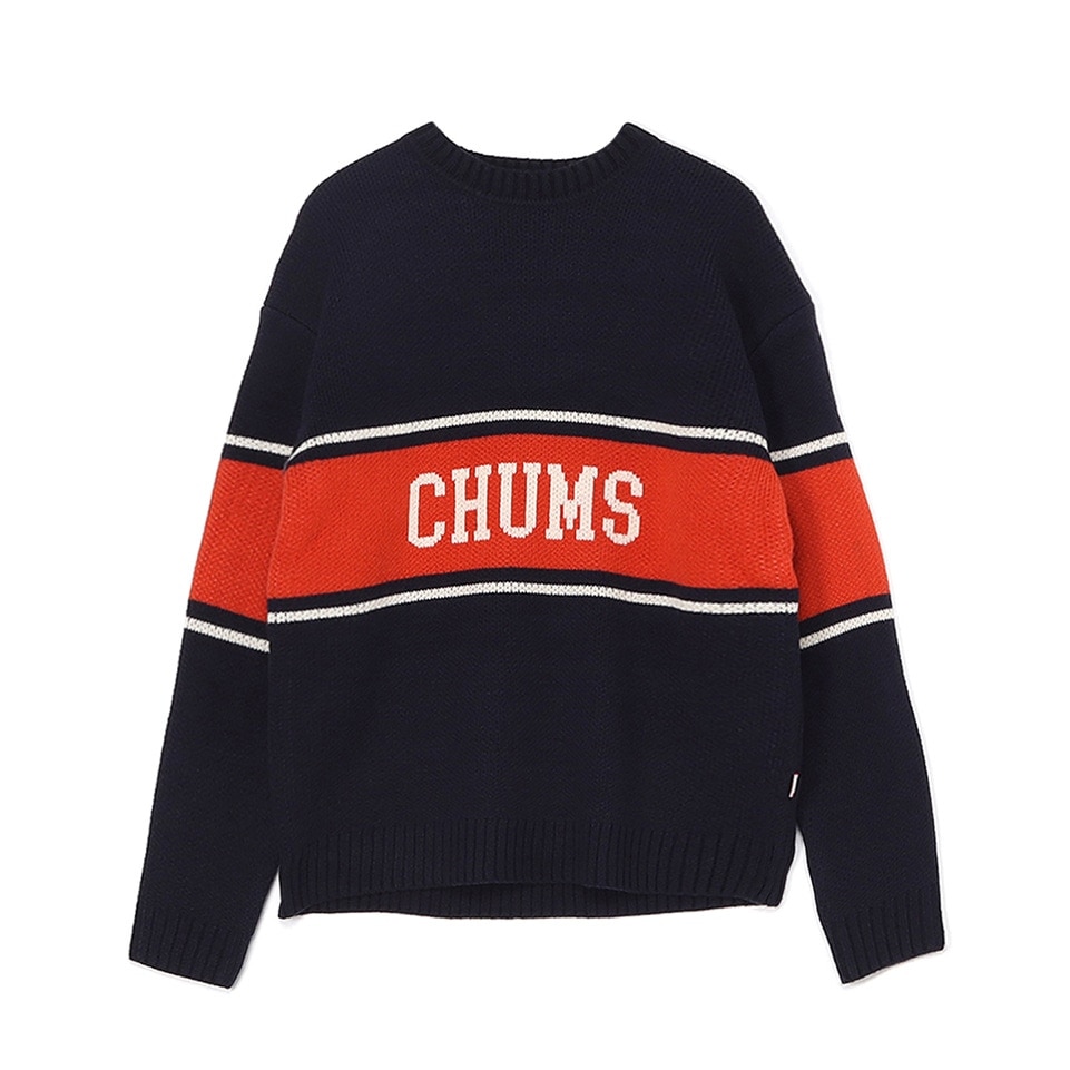 チャムス（CHUMS）（メンズ）チャムス ロゴ カレッジ ニット クルー トップ CH02-1219-N001