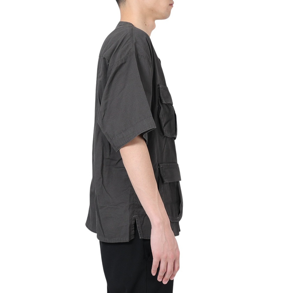 クリフメイヤー（KRIFF MAYER）（メンズ）カジュアルシャツ ファティーグベースボールシャツ 2244000-17:CHARCOAL チャコールグレー