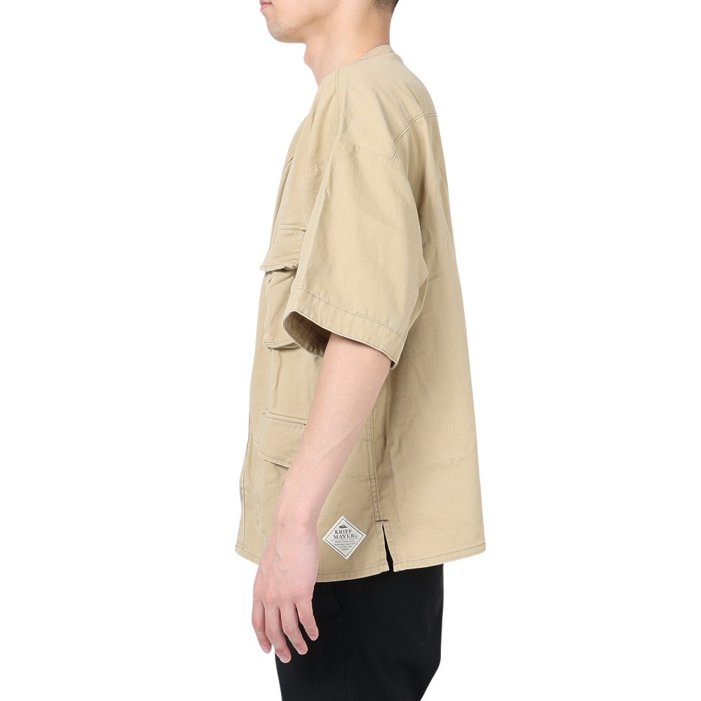 クリフメイヤー（KRIFF MAYER）（メンズ）カジュアルシャツ ファティーグベースボールシャツ 2244000-20:BEIGE ベージュ
