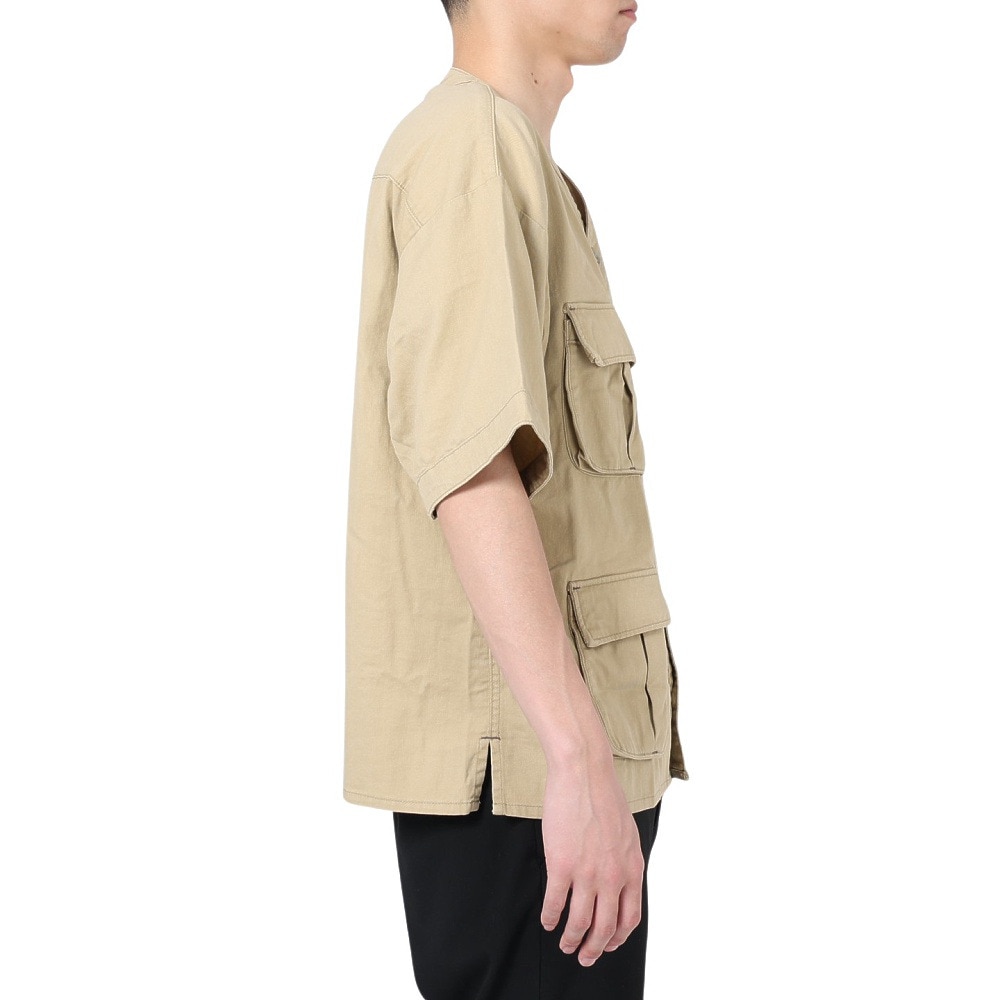 クリフメイヤー（KRIFF MAYER）（メンズ）カジュアルシャツ ファティーグベースボールシャツ 2244000-20:BEIGE ベージュ