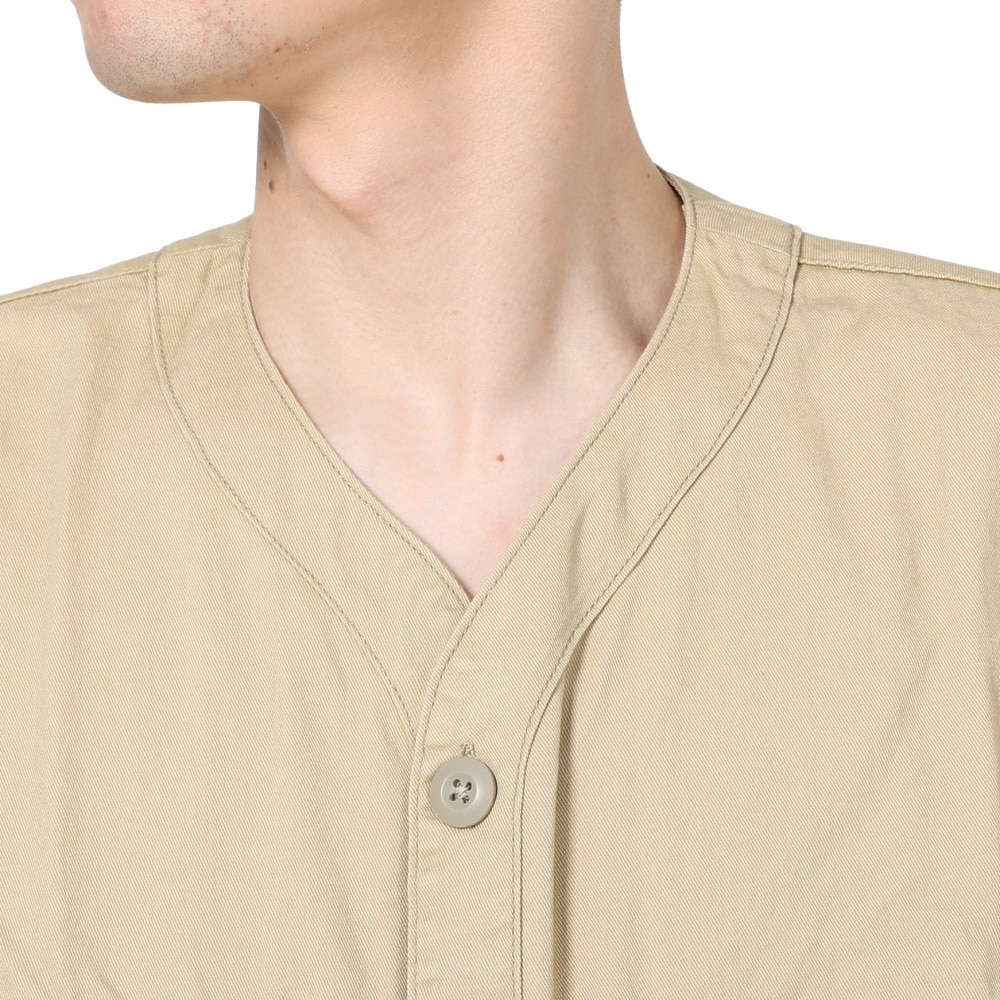 クリフメイヤー（KRIFF MAYER）（メンズ）カジュアルシャツ ファティーグベースボールシャツ 2244000-20:BEIGE ベージュ