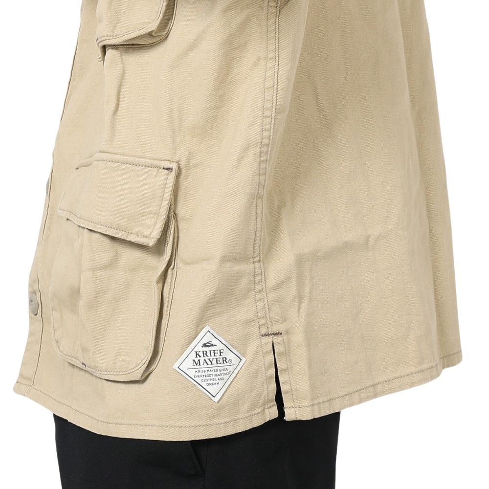 クリフメイヤー（KRIFF MAYER）（メンズ）カジュアルシャツ ファティーグベースボールシャツ 2244000-20:BEIGE ベージュ