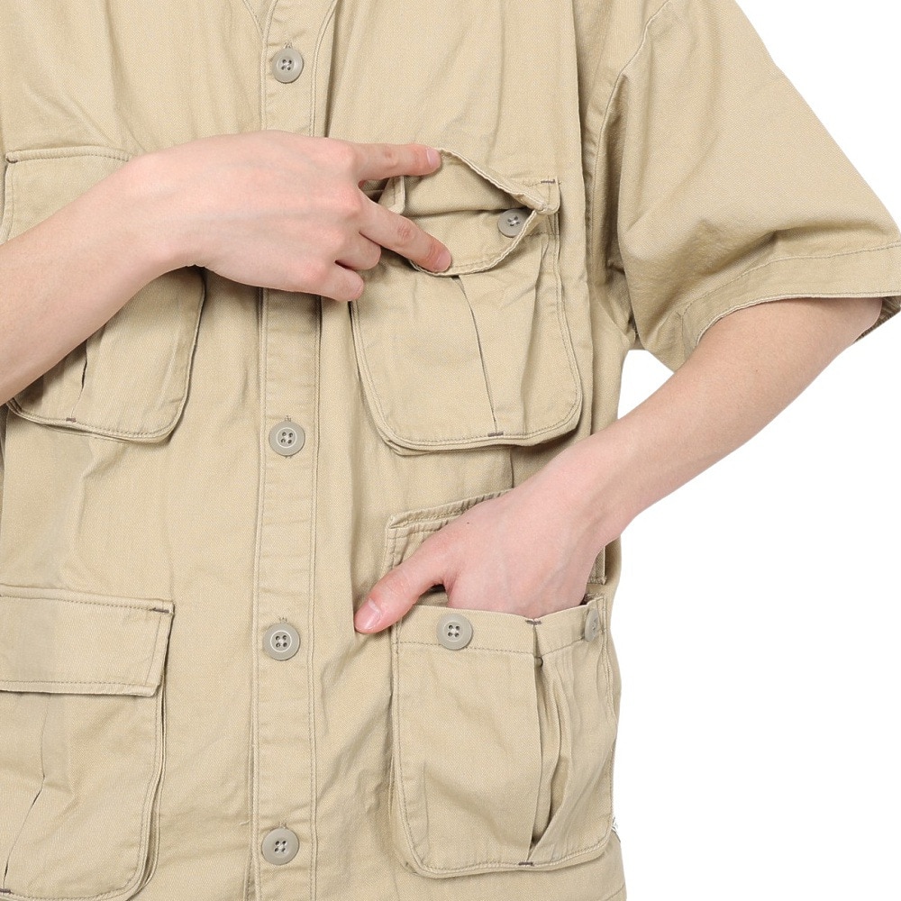 クリフメイヤー（KRIFF MAYER）（メンズ）カジュアルシャツ ファティーグベースボールシャツ 2244000-20:BEIGE ベージュ
