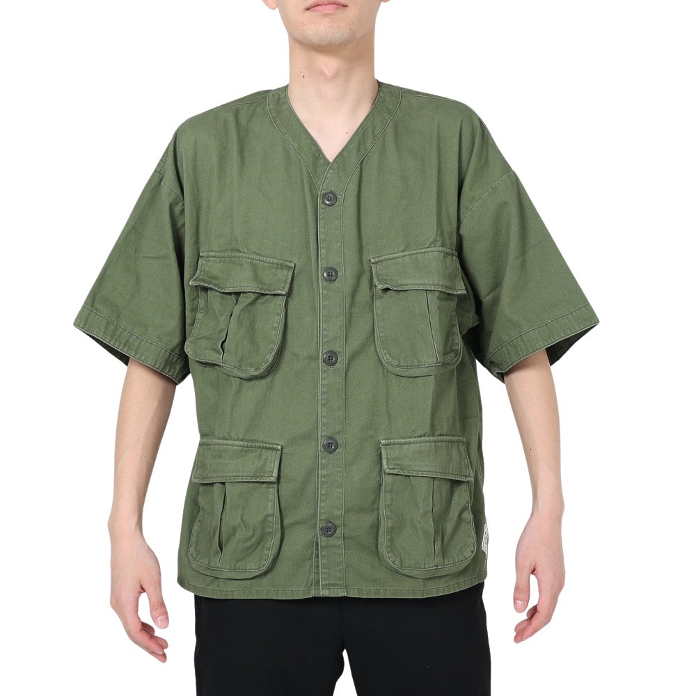 クリフメイヤー（KRIFF MAYER）（メンズ）カジュアルシャツ ファティーグベースボールシャツ 2244000-69:KHAKI カーキ