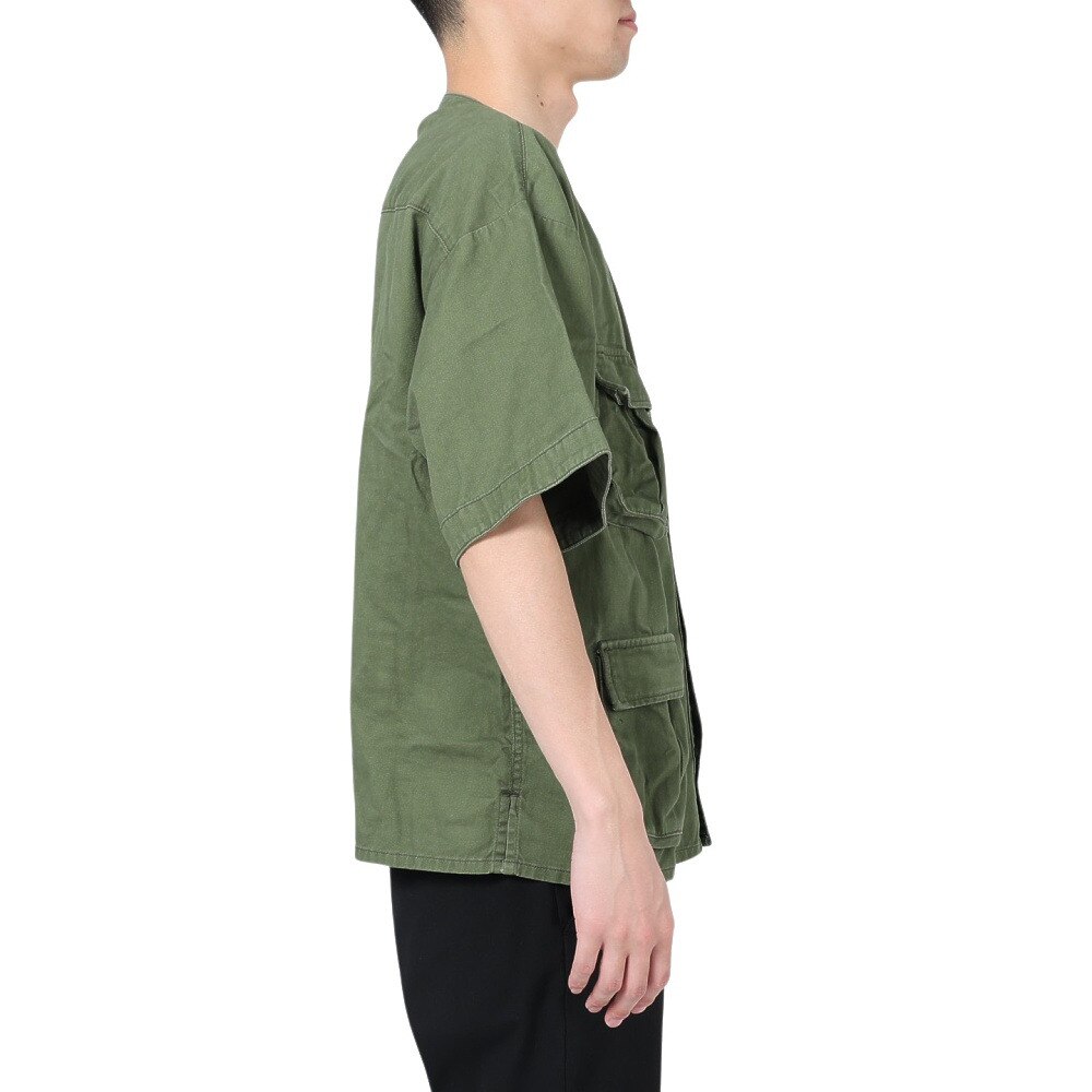 クリフメイヤー（KRIFF MAYER）（メンズ）カジュアルシャツ ファティーグベースボールシャツ 2244000-69:KHAKI カーキ