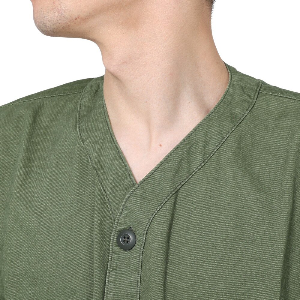 クリフメイヤー（KRIFF MAYER）（メンズ）カジュアルシャツ ファティーグベースボールシャツ 2244000-69:KHAKI カーキ