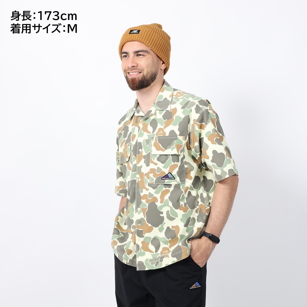 ニューバランス（new balance）（メンズ）カジュアルシャツ 半袖 MT1996 ショートスリーブシャツ AMT35011-BE カーキ