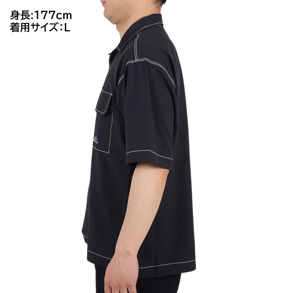 ニューバランス（new balance）（メンズ）カジュアルシャツ 半袖 MT1996 ショートスリーブシャツ AMT35011-BK ブラック