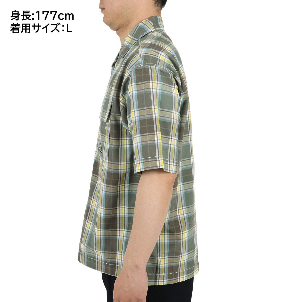 ニューバランス（new balance）（メンズ）カジュアルシャツ 半袖 MT1996 ショートスリーブシャツ AMT35096-DMO グリーン