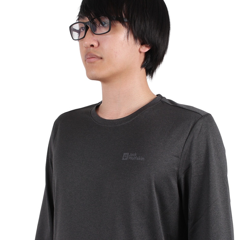 ジャックウルフスキン（JackWolfskin）（メンズ）長袖Tシャツ ロンT ASIA SKY THERMAL 長袖Tシャツ M 5029092-6000 ブラック