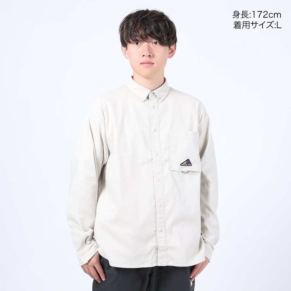ニューバランス（new balance）（メンズ）カジュアルシャツ MT1996 テックフランネルボタンシャツ AMT35017TWF ベージュ
