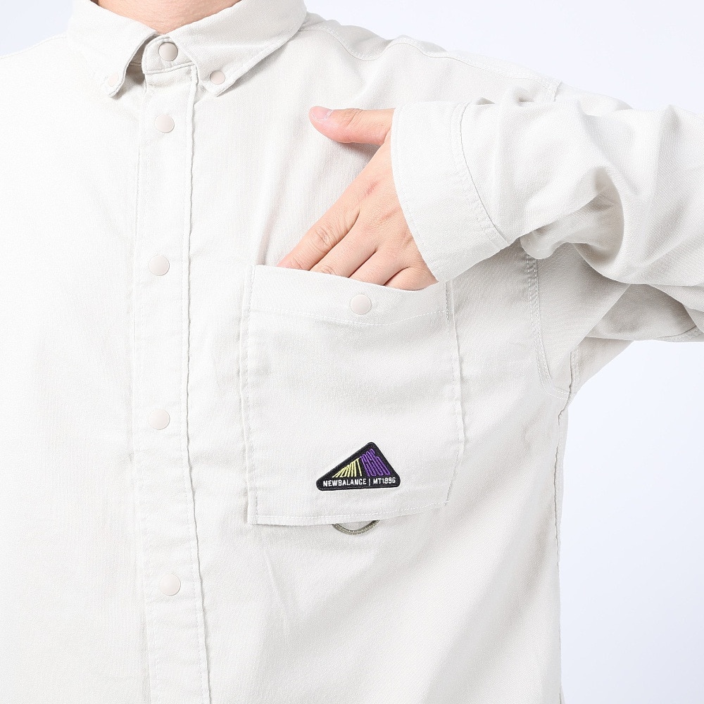 ニューバランス（new balance）（メンズ）カジュアルシャツ MT1996 テックフランネルボタンシャツ AMT35017TWF ベージュ