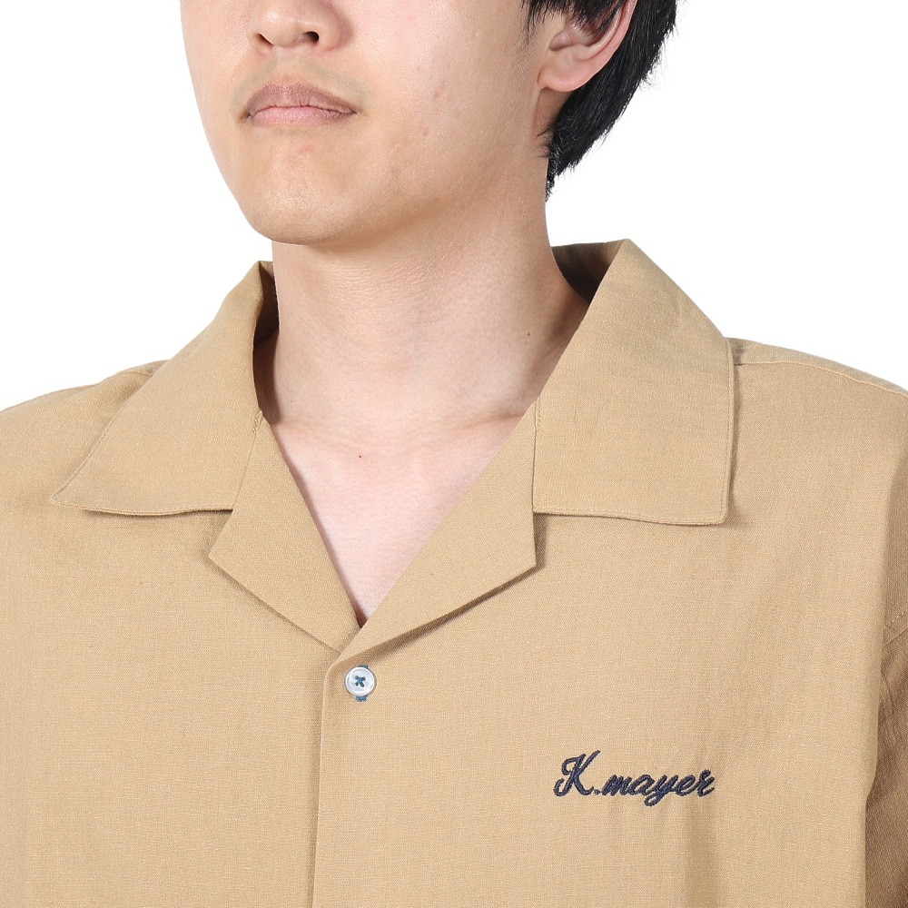 クリフメイヤー（KRIFF MAYER）（メンズ）キャンプラビット刺繍シャツ 2347802-20:BEIGE