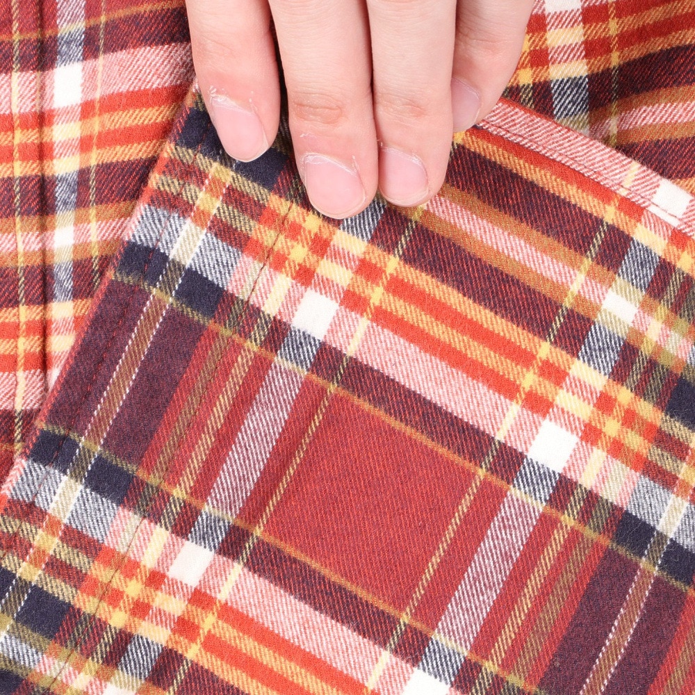 クリフメイヤー（KRIFF MAYER）（メンズ）カジュアルシャツ チェックシャツ ビエラチェック 長袖シャツ 2413500 35 RED レッド