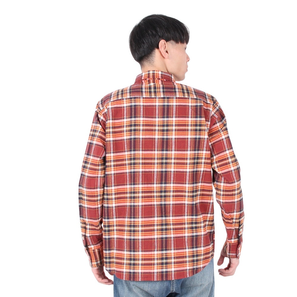 クリフメイヤー（KRIFF MAYER）（メンズ）カジュアルシャツ チェックシャツ ビエラチェック 長袖シャツ 2413500 35 RED レッド